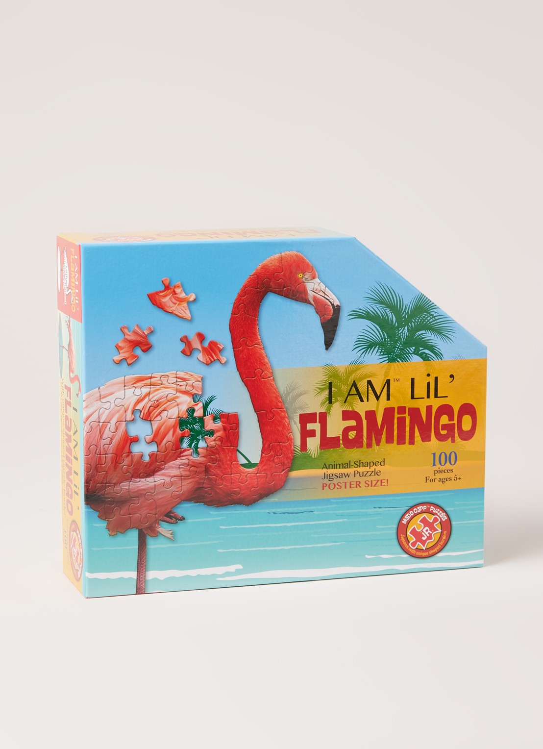 Madd Capp Flamingo legpuzzel 100 stukjes - voorkant 2 roze