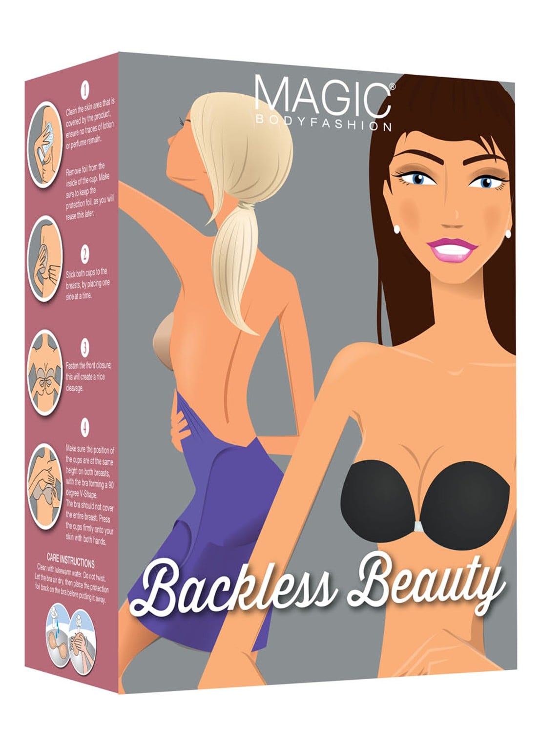 MAGIC Bodyfashion Backless Beauty strapless plak bh push-up - detail 2 beige