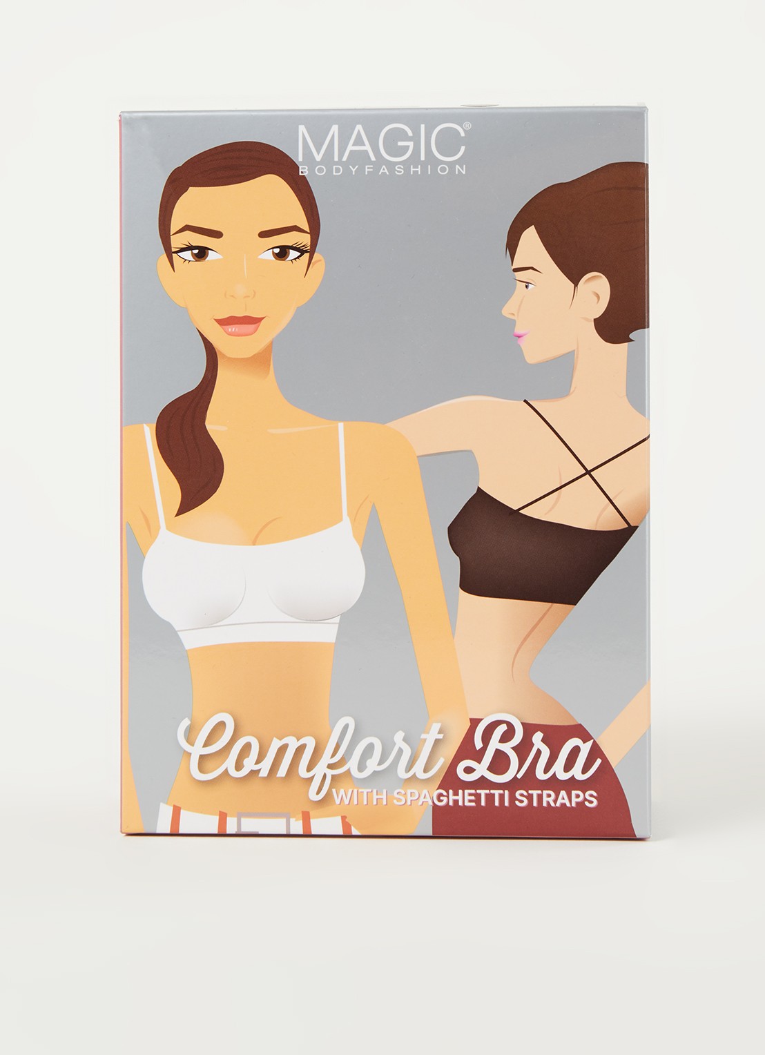 MAGIC Bodyfashion Comfort Bra Spaghetti Straps - voorkant 6 zwart