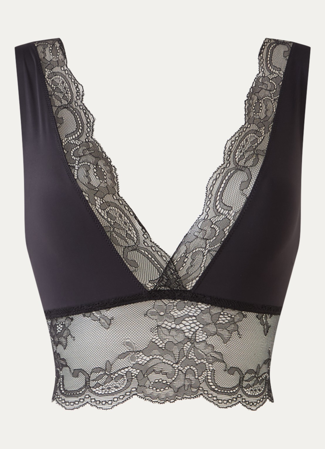 MAGIC Bodyfashion Dream Lace bralette met kant - voorkant zwart