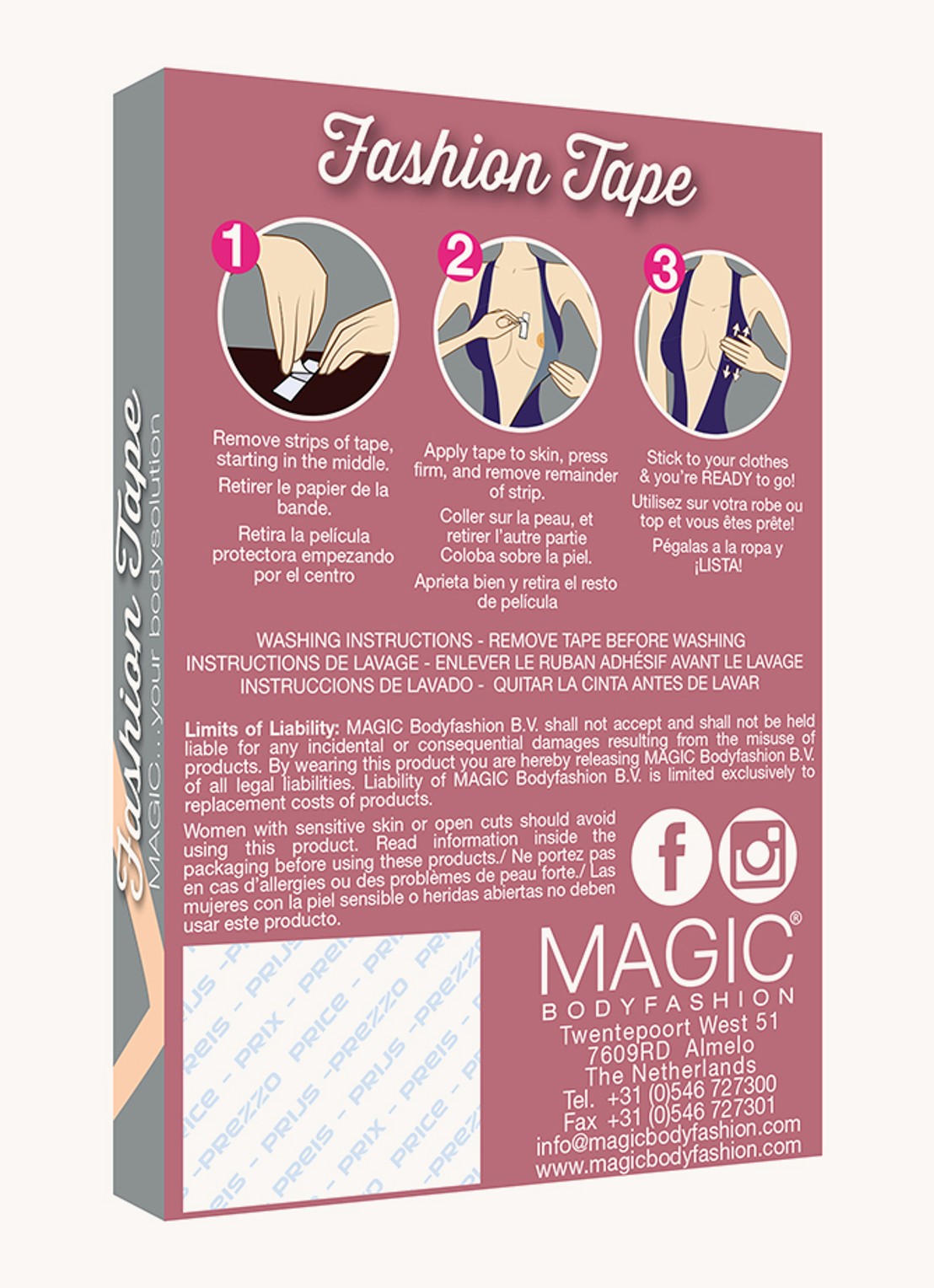 MAGIC Bodyfashion Fashion Boob Tape semi-transparante plakstrips - detail 2 beige