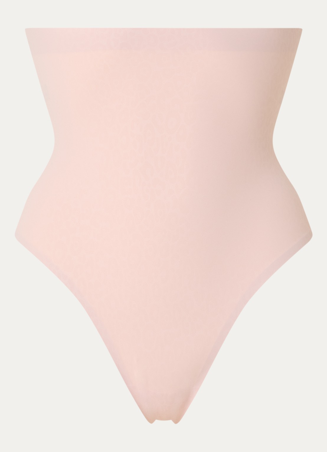 MAGIC Bodyfashion Maxi Sexy high waisted corrigerende string met panterprint - voorkant paars