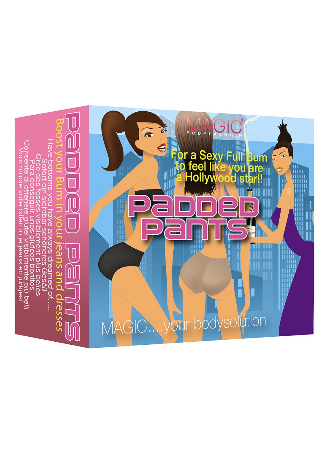 MAGIC Bodyfashion Naadloze hipster met vulling - detail 4 zwart