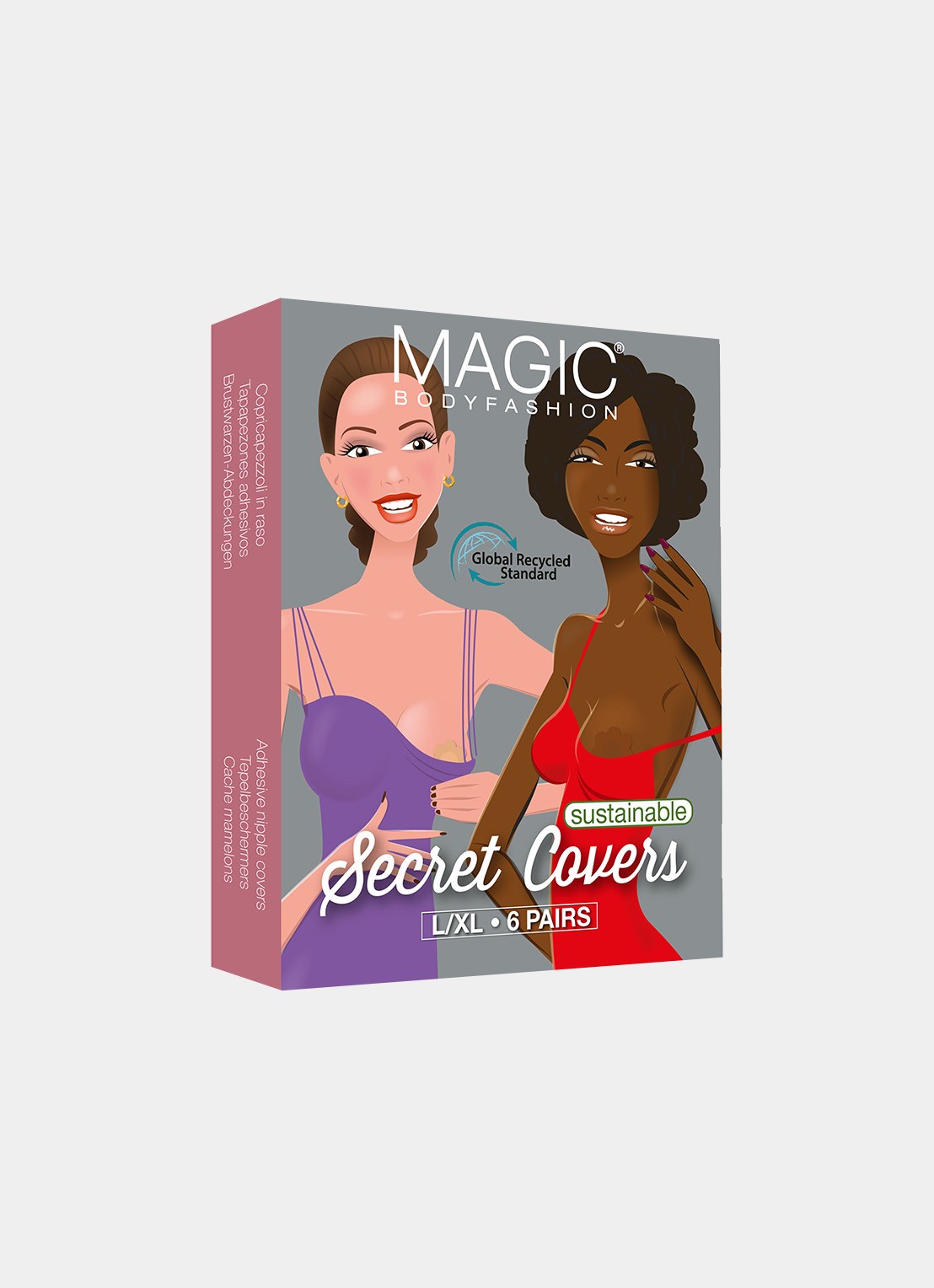 MAGIC Bodyfashion Secret Covers tepelplakkers in 7-pack - detail lichtbruin