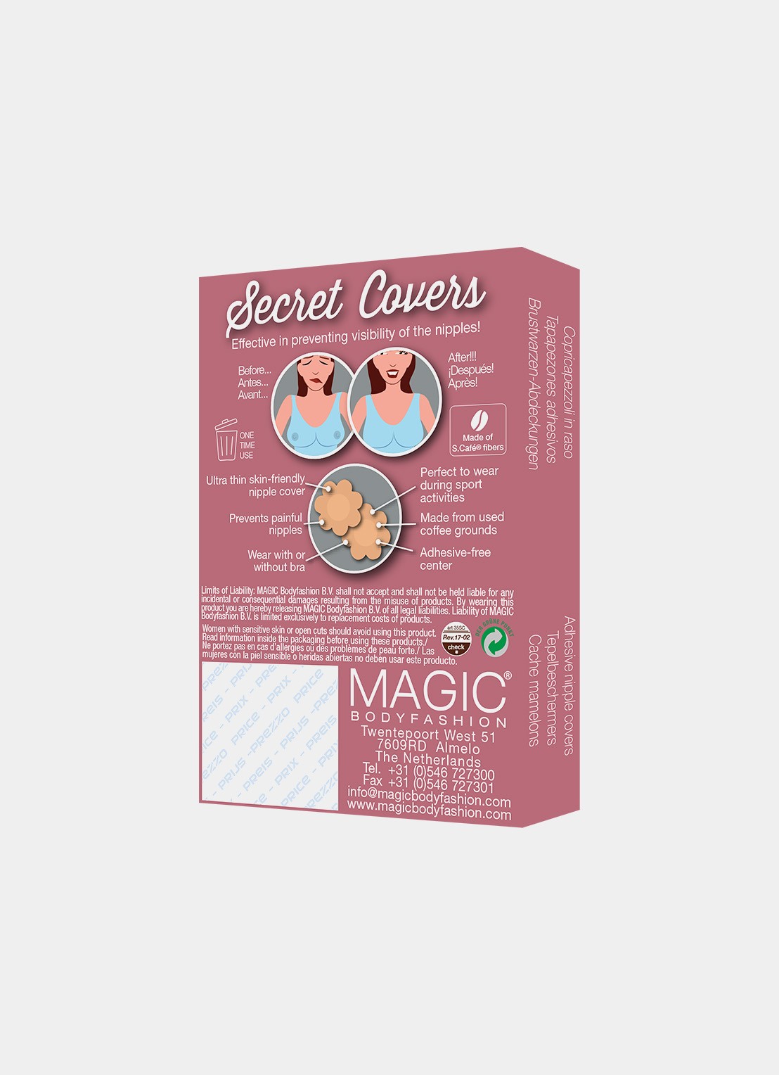 MAGIC Bodyfashion Secret Covers tepelplakkers in 7-pack - detail 2 lichtbruin