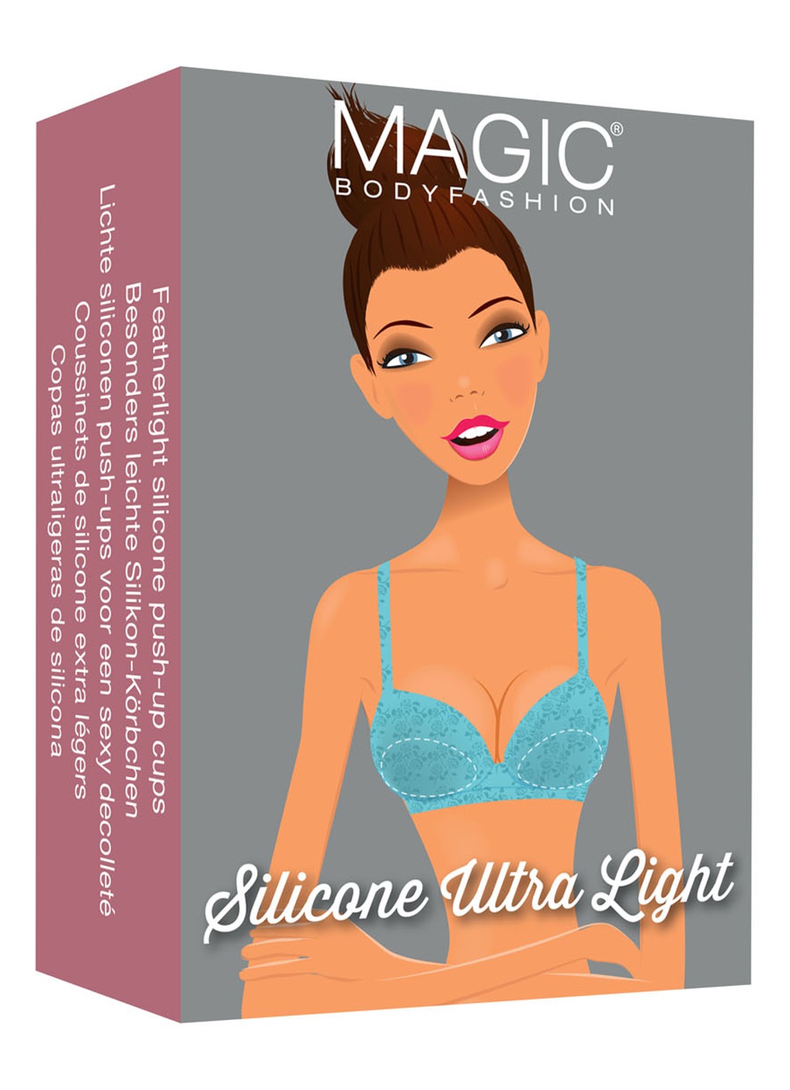 MAGIC Bodyfashion Silicone Ultra Light zachte siliconen push-up pads - voorkant 2 beige