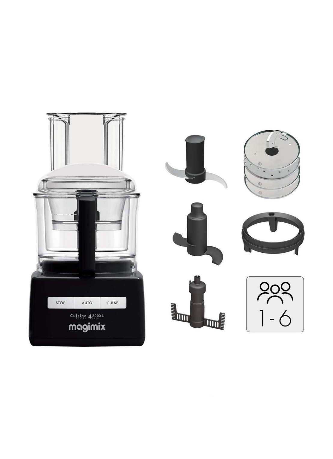 Magimix 4200 XL keukenmachine 3,0 liter  - detail 3 zwart