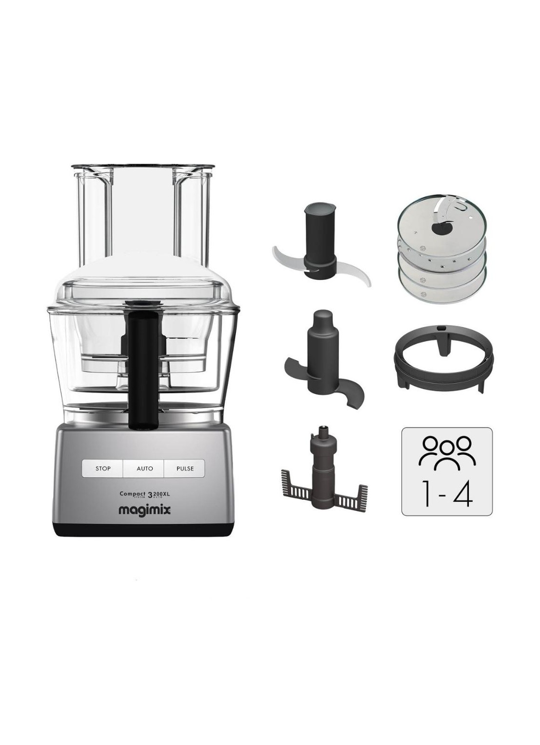 Magimix Compact 3200 XL foodprocessor 2,6 liter - detail 3 zilver