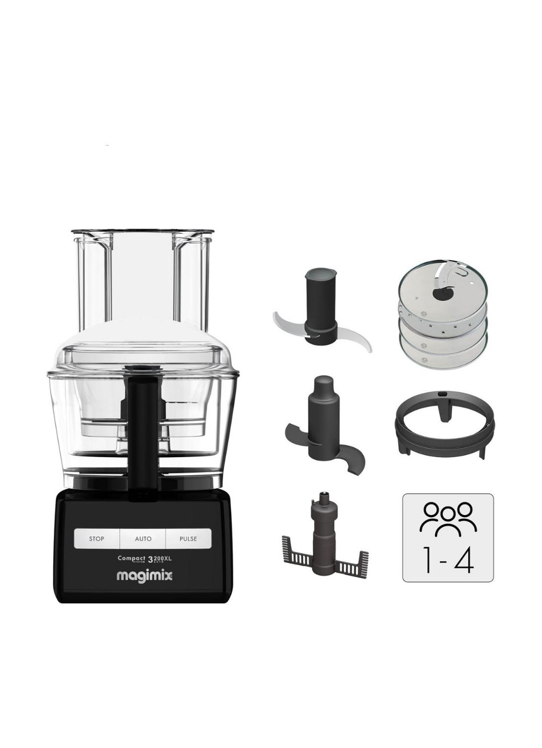 Magimix Compact 3200 XL keukenmachine - detail 3 zwart