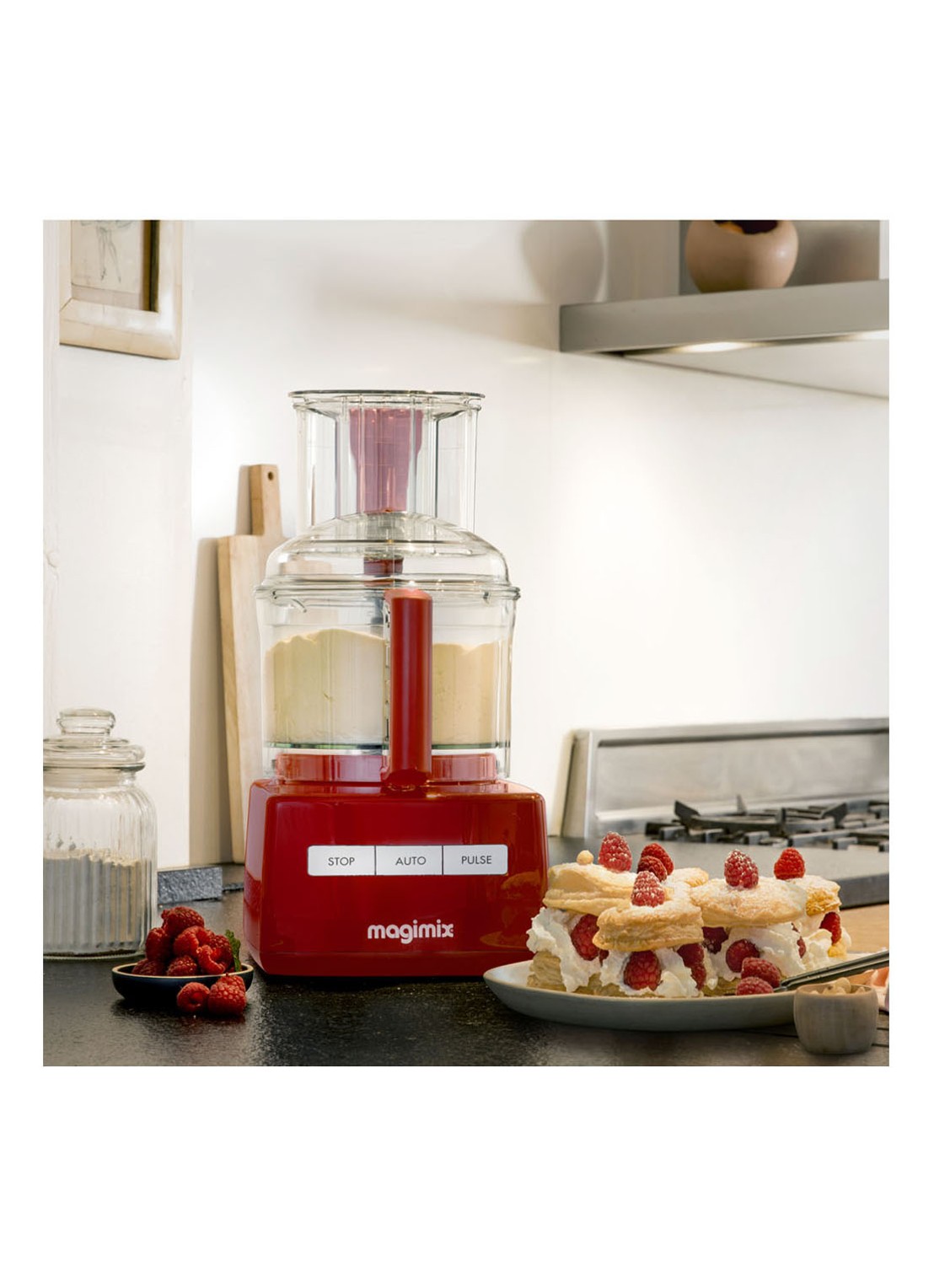 Magimix CS 5200 XL Premium Red keukenmachine - voorkant 6 rood