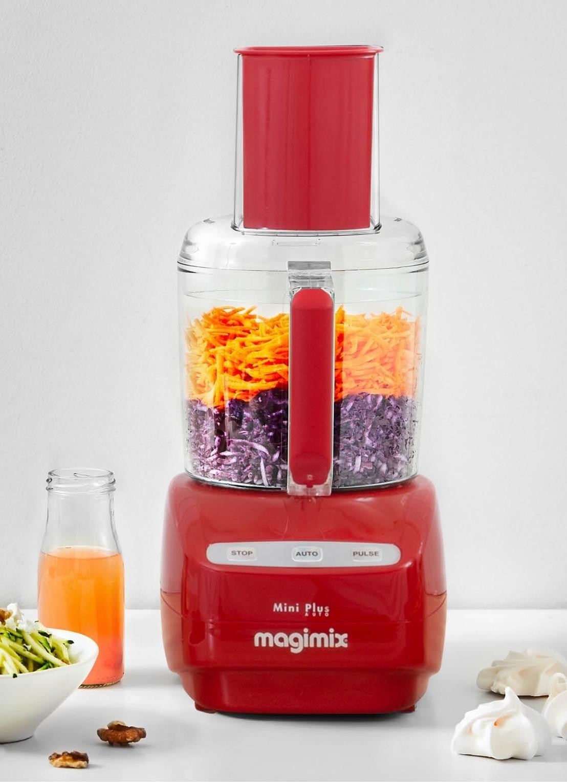 Magimix Mini Plus foodprocessor 1,7 liter - voorkant 5 steenrood
