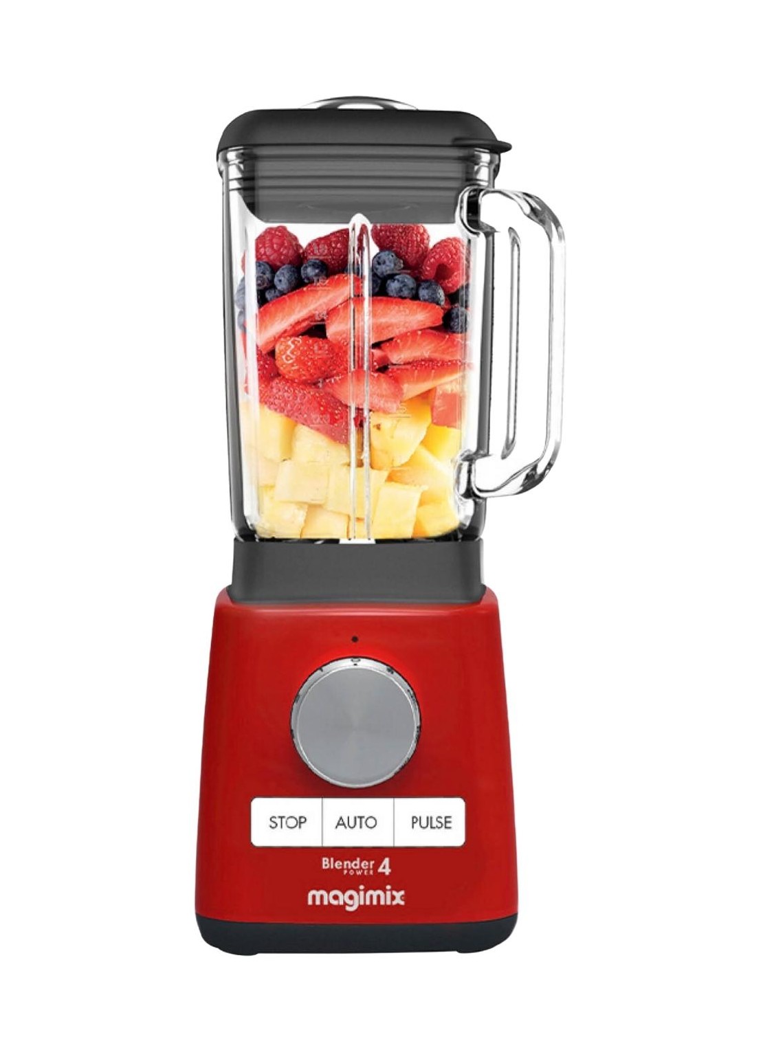 Magimix Power 4 blender 1,8 liter - voorkant 2 steenrood