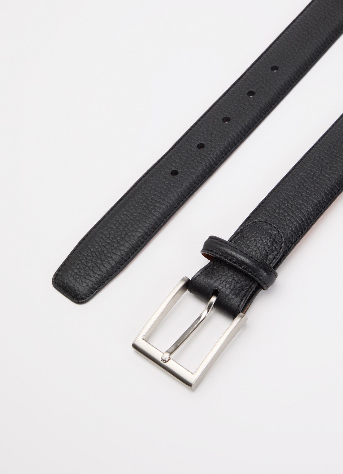 Magnanni 1078 riem van leer - detail 2 zwart