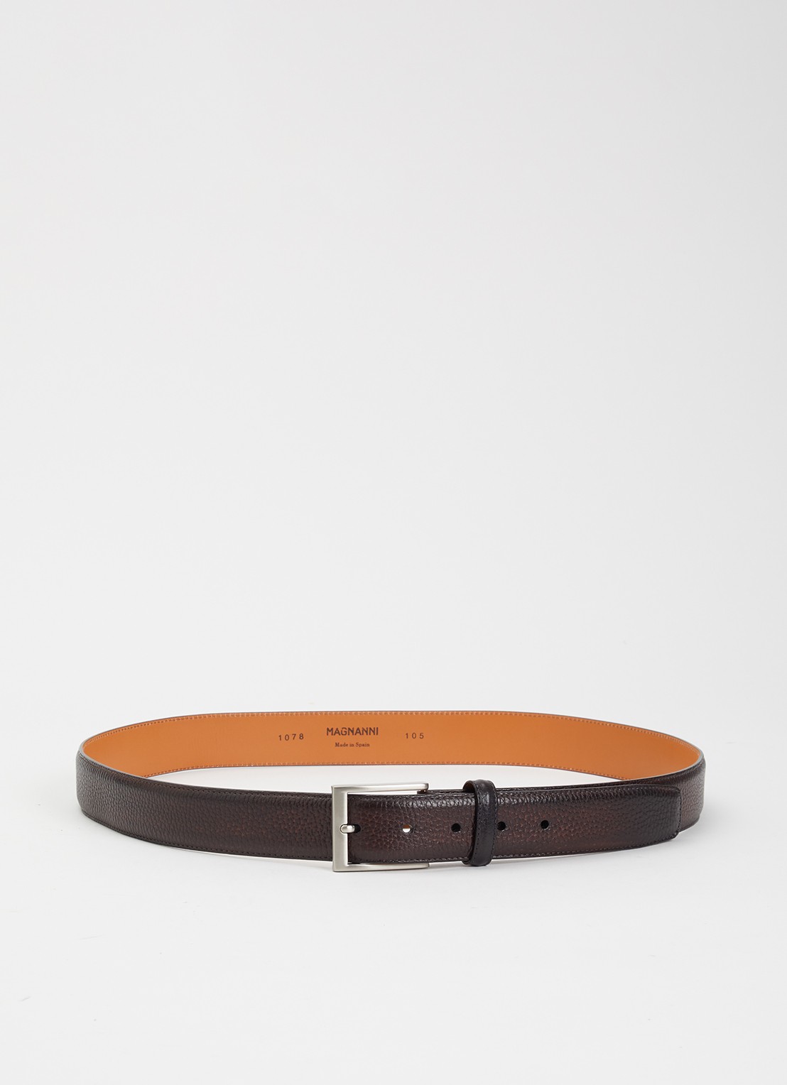 Magnanni 1078 Rugo riem van leer - voorkant bruin