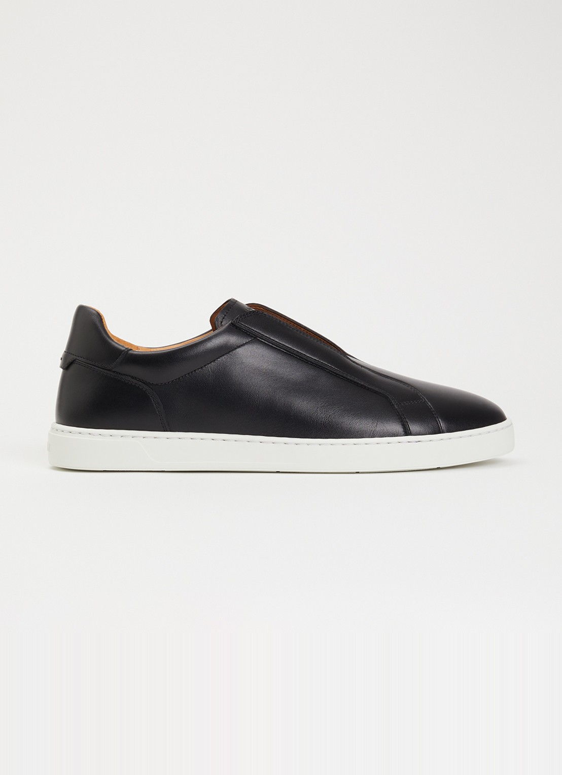 Magnanni Canelo Slip sneaker van kalfsleer - voorkant zwart