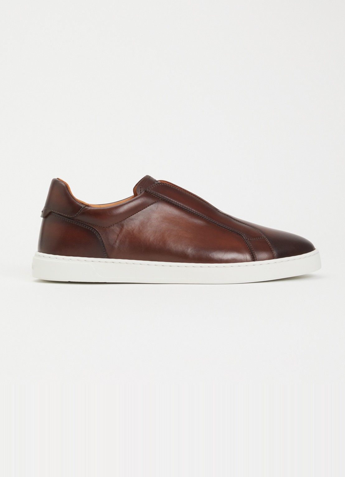 Magnanni Canelo Slip sneaker van kalfsleer - voorkant 6 bruin