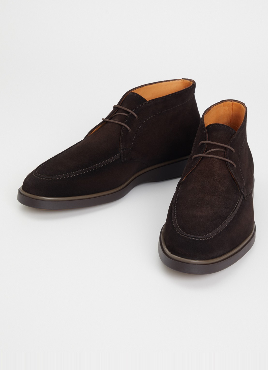 Magnanni Casual veterschoen van suède - detail donkerbruin