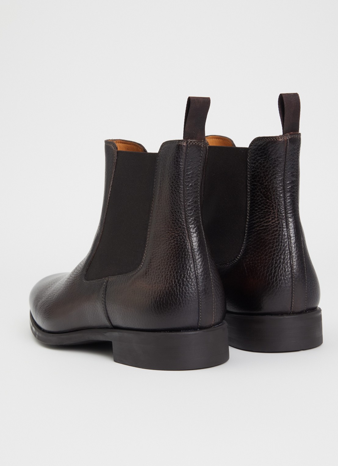 Magnanni Chelsea boot van leer - achterkant 5 kastanjebruin