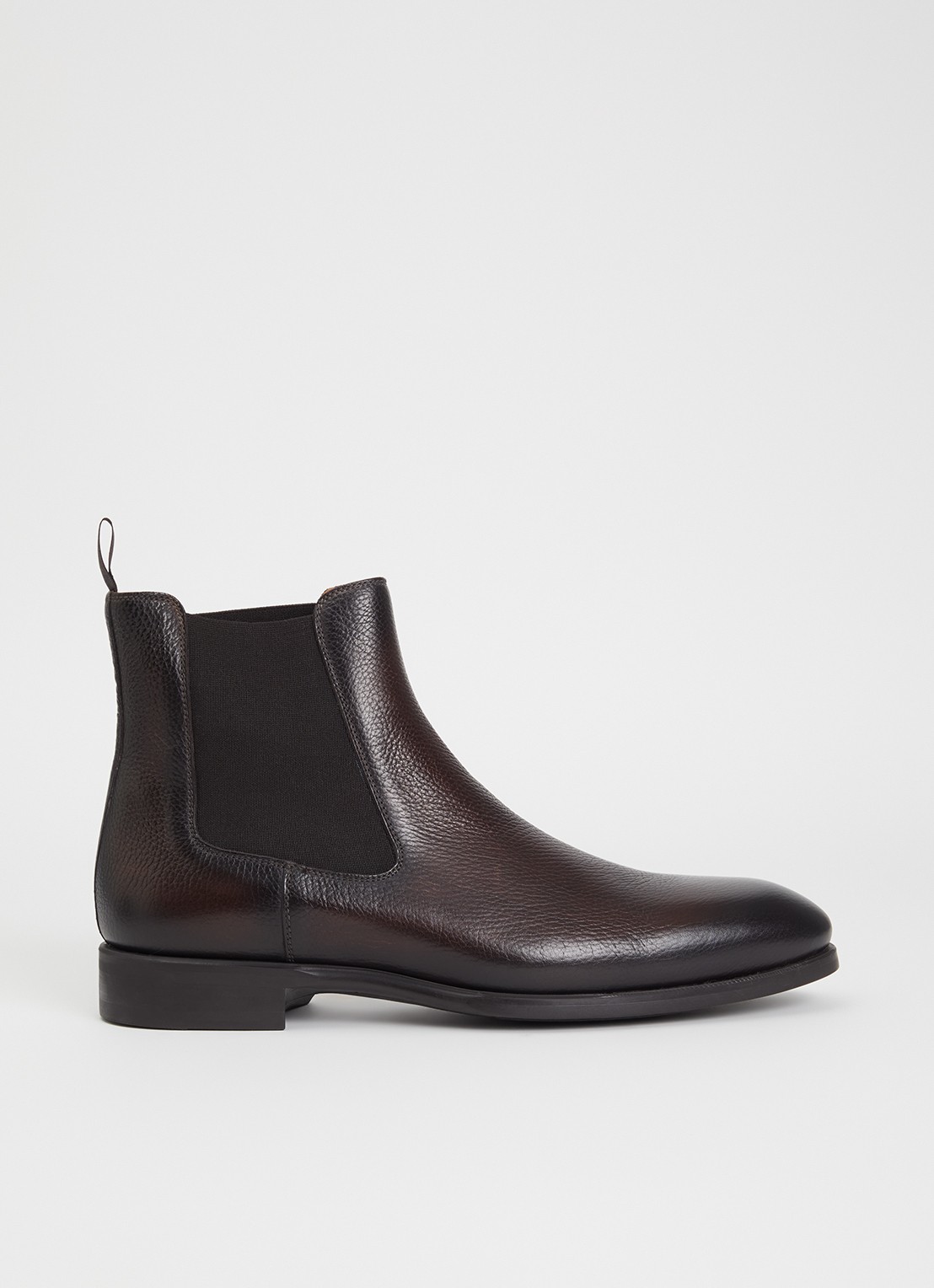 Magnanni Chelsea boot van leer - voorkant kastanjebruin