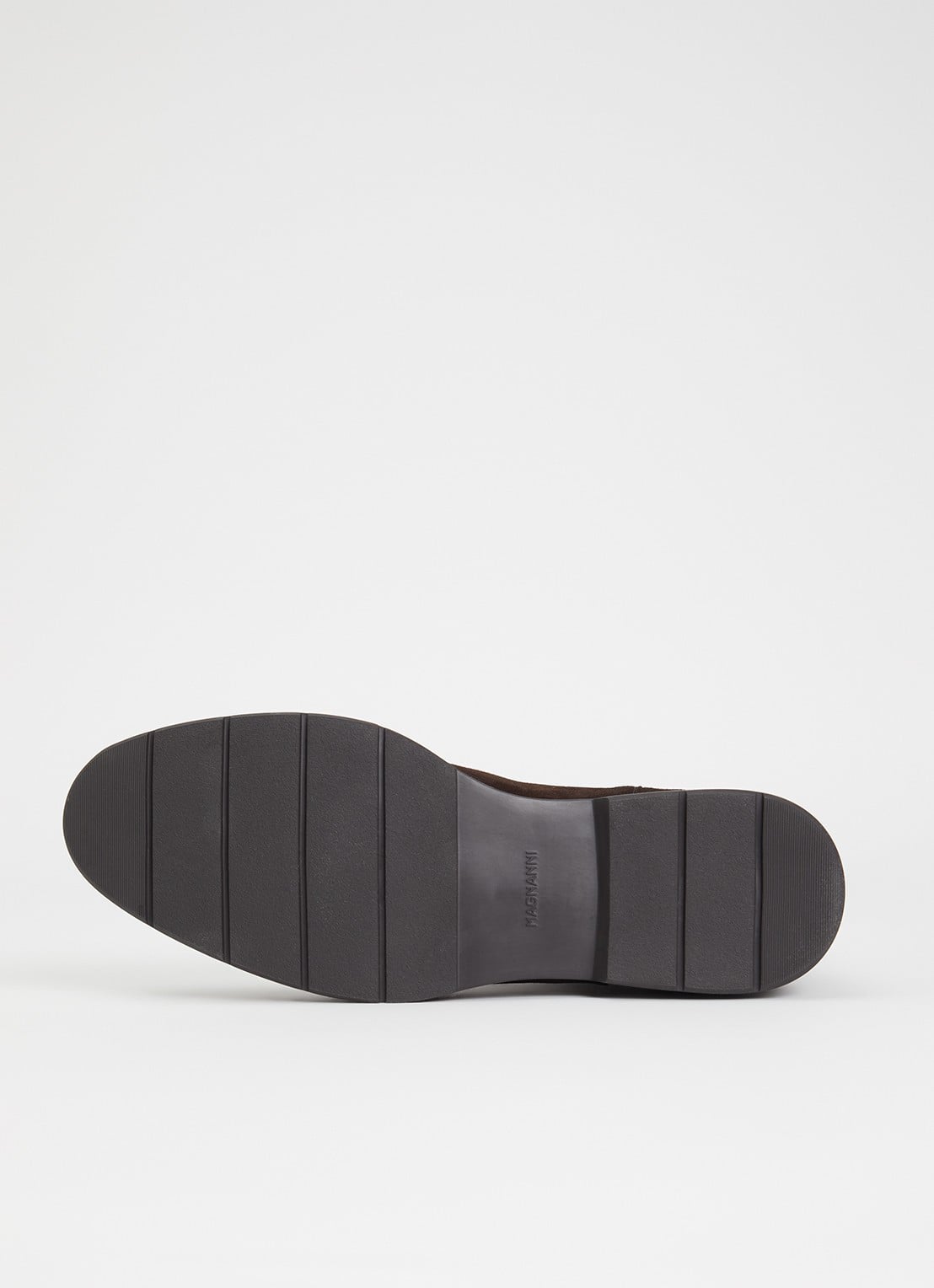 Magnanni Chelsea boot van suède - detail 3 chocoladebruin