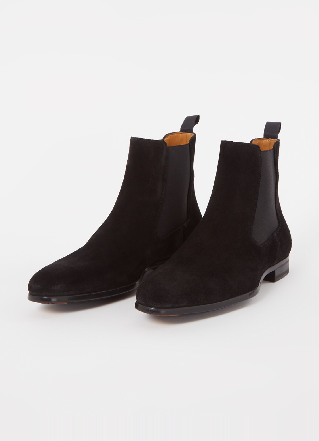 Magnanni Chelsea boot van suède - detail 3 zwart