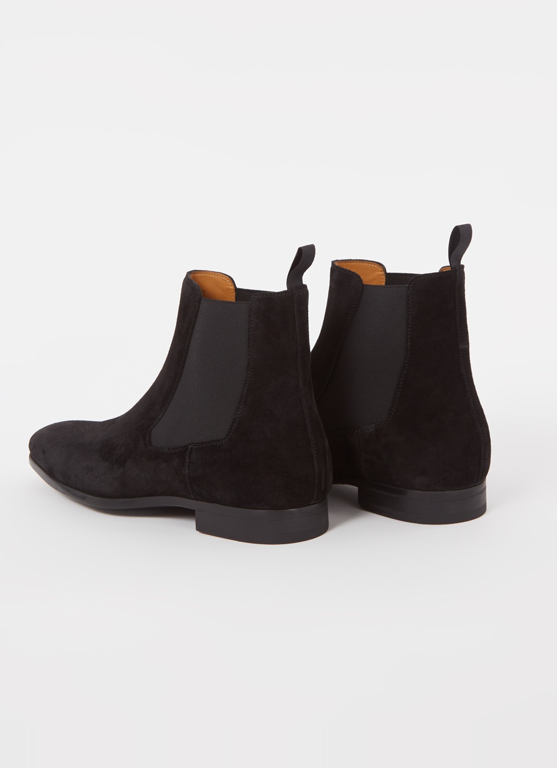 Magnanni Chelsea boot van suède - detail 4 zwart