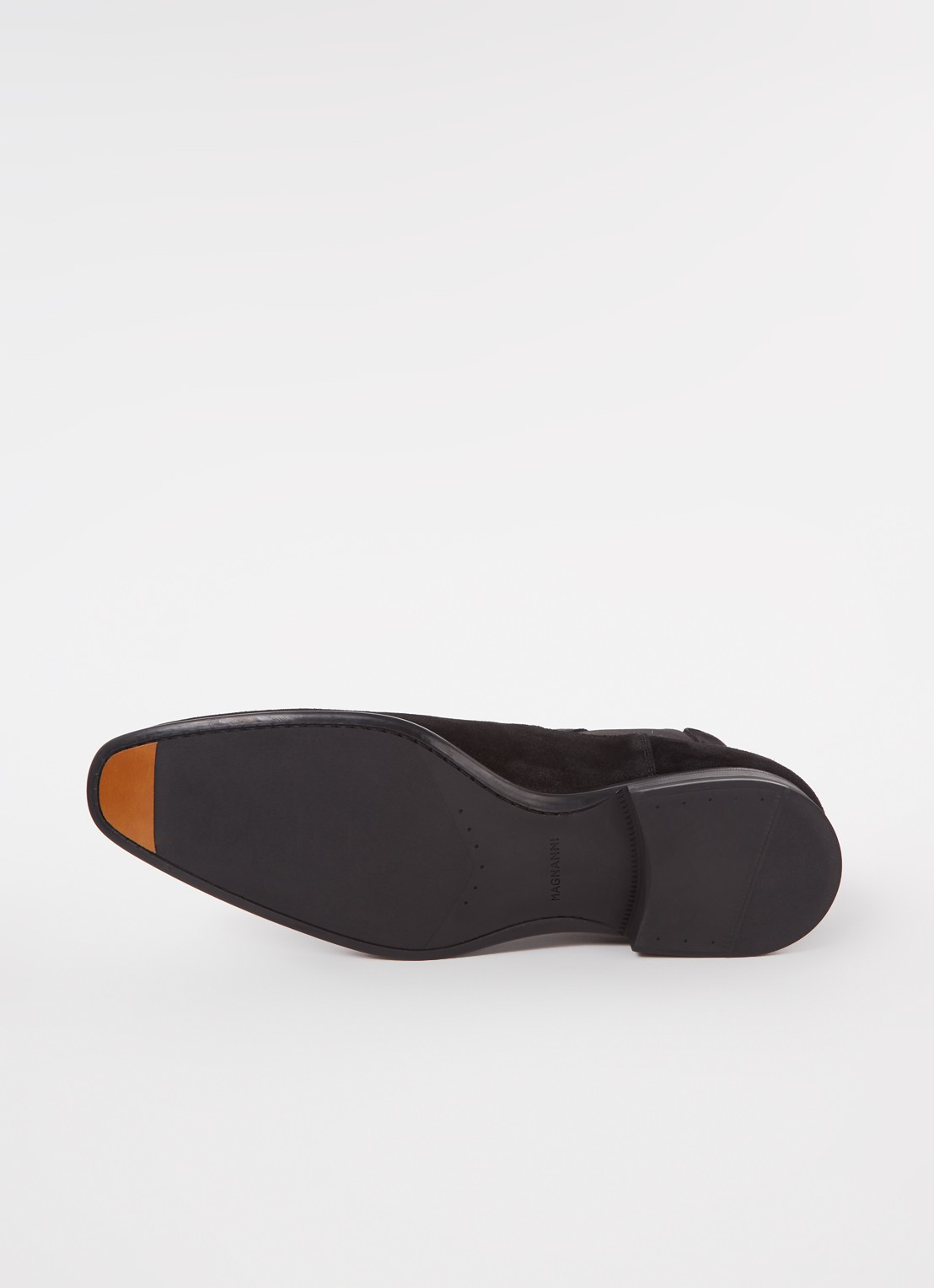 Magnanni Chelsea boot van suède - detail 5 zwart