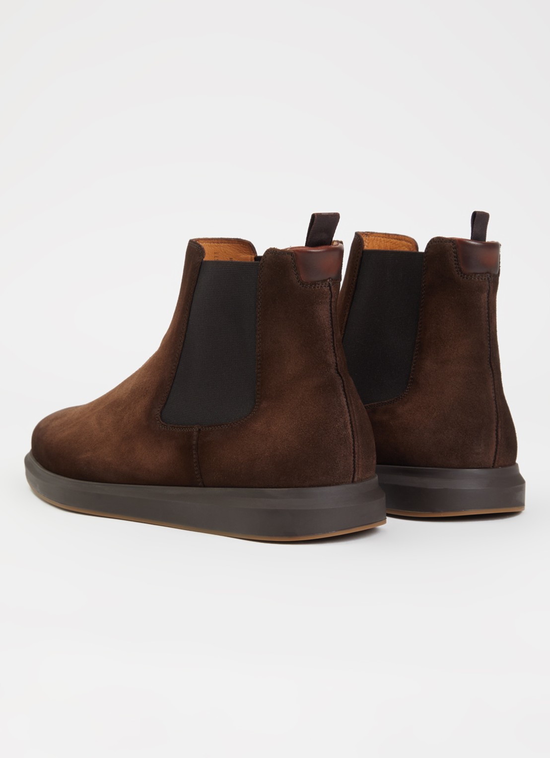 Magnanni Chelseaboot van suède - achterkant 5 donkerbruin