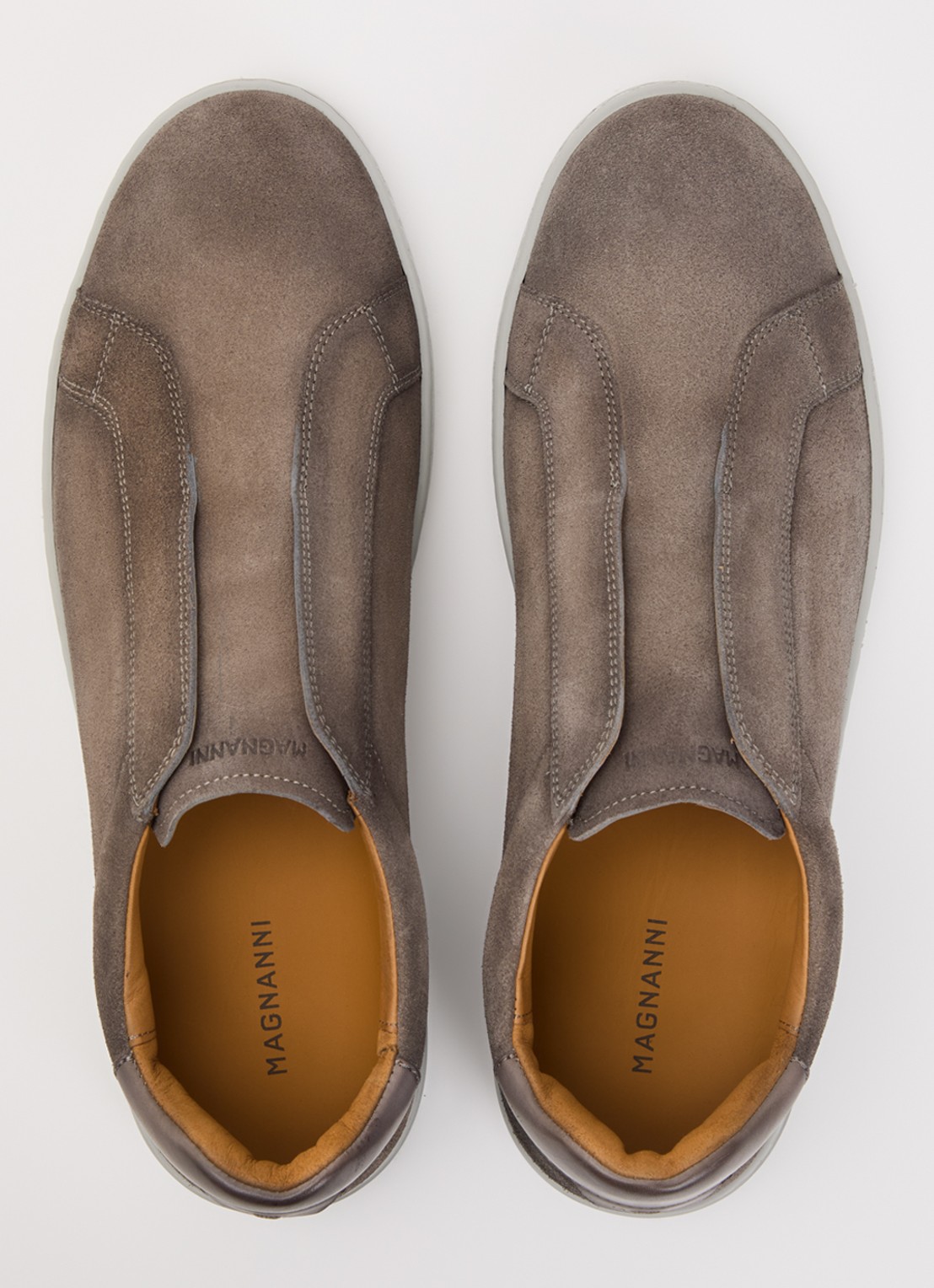 Magnanni Cosmo Slip sneaker van suède - detail 3 donkergrijs