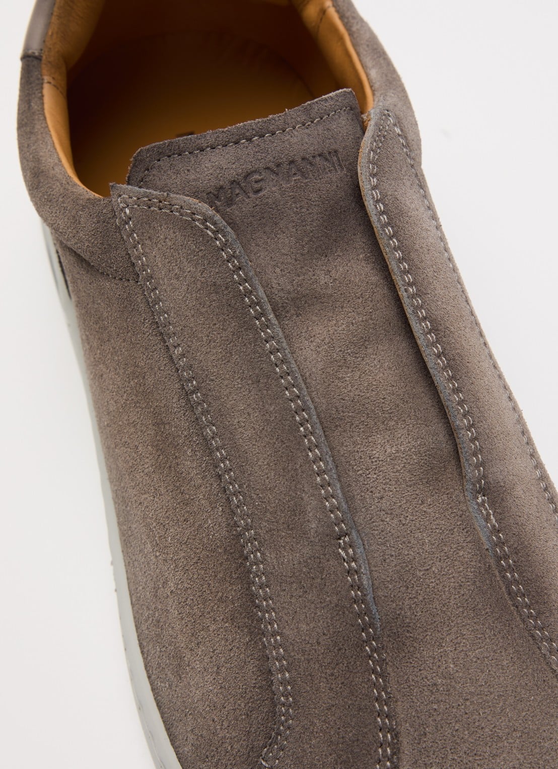 Magnanni Cosmo Slip sneaker van suède - detail 5 donkergrijs