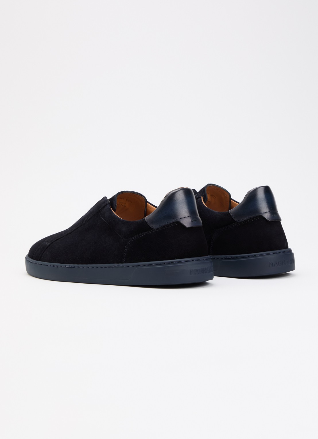 Magnanni Costa Slip II sneaker van suède - achterkant 6 donkerblauw