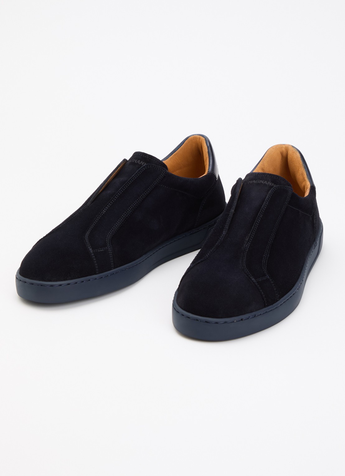 Magnanni Costa Slip II sneaker van suède - detail 2 donkerblauw