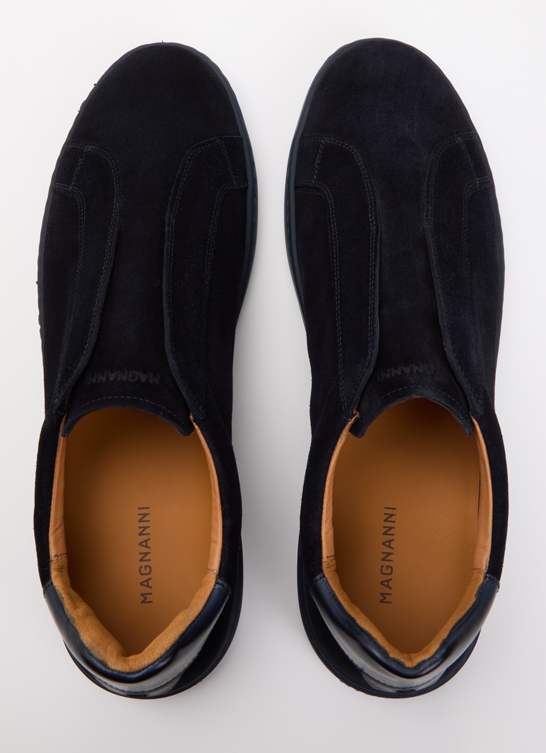 Magnanni Costa Slip II sneaker van suède - detail 3 donkerblauw