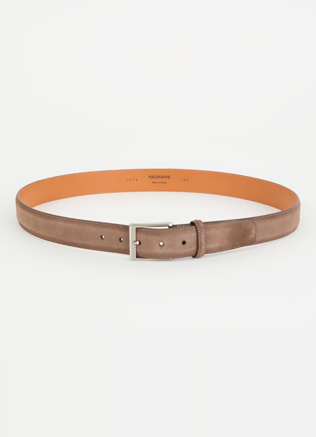 Magnanni Crostidifu Schore riem van suède  - voorkant 2 lichtbruin
