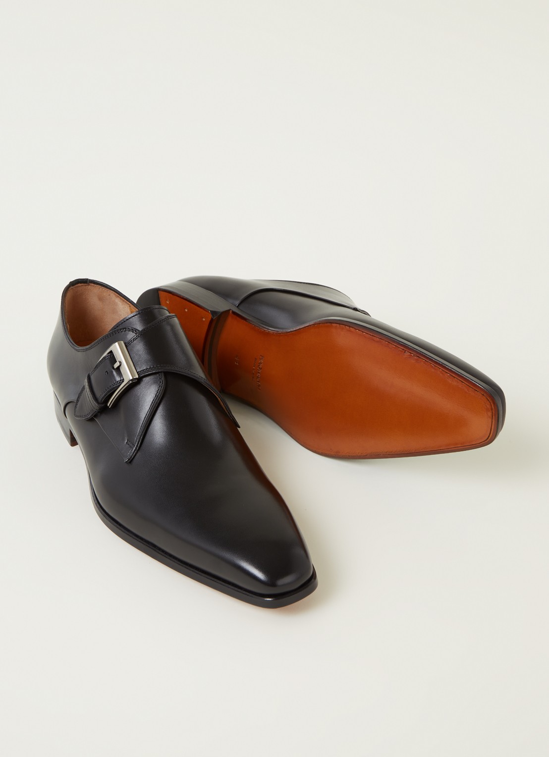 Magnanni Gespschoen van leer - detail 2 zwart