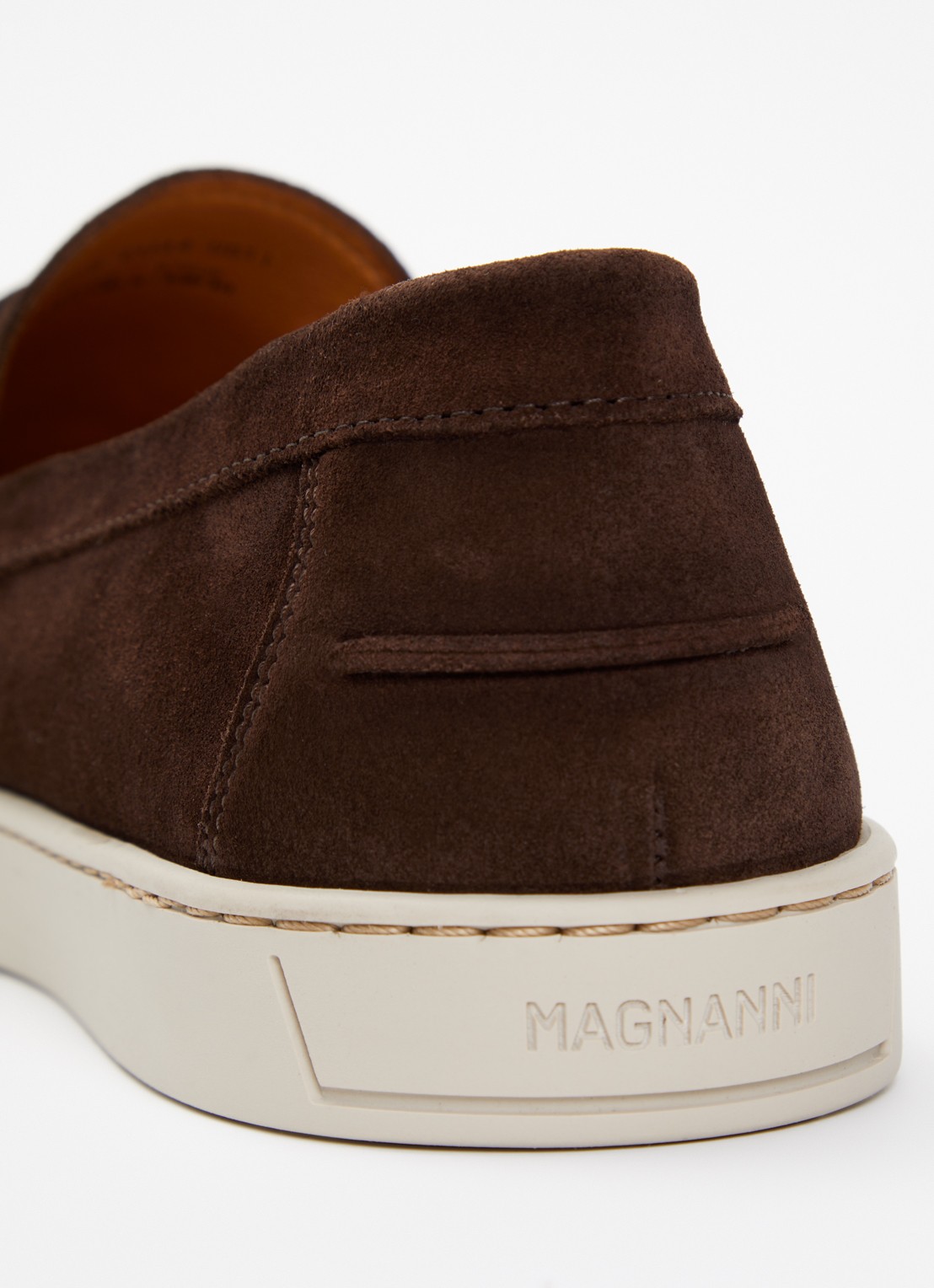 Magnanni Lawford FLX instapper van suède - detail 5 chocoladebruin