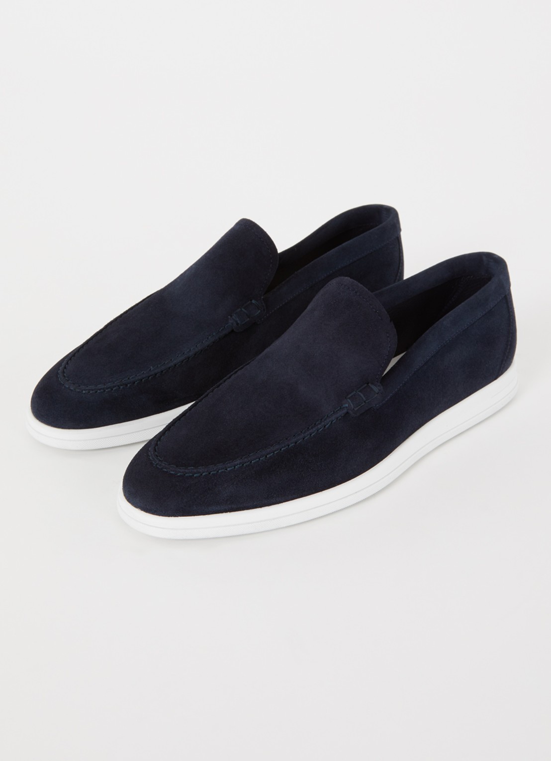 Magnanni Loafer van suède  - detail 3 donkerblauw