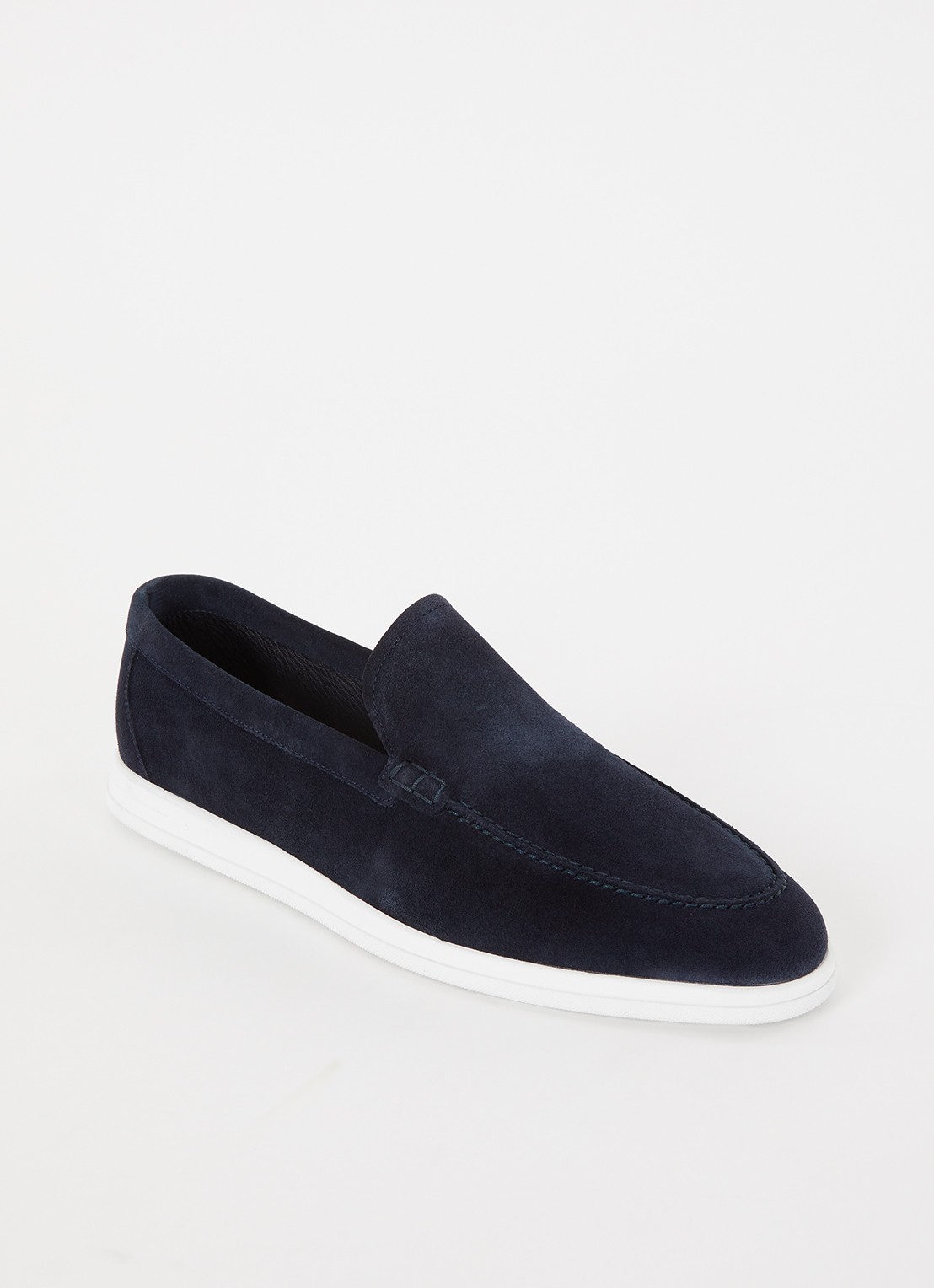 Magnanni Loafer van suède  - voorkant donkerblauw