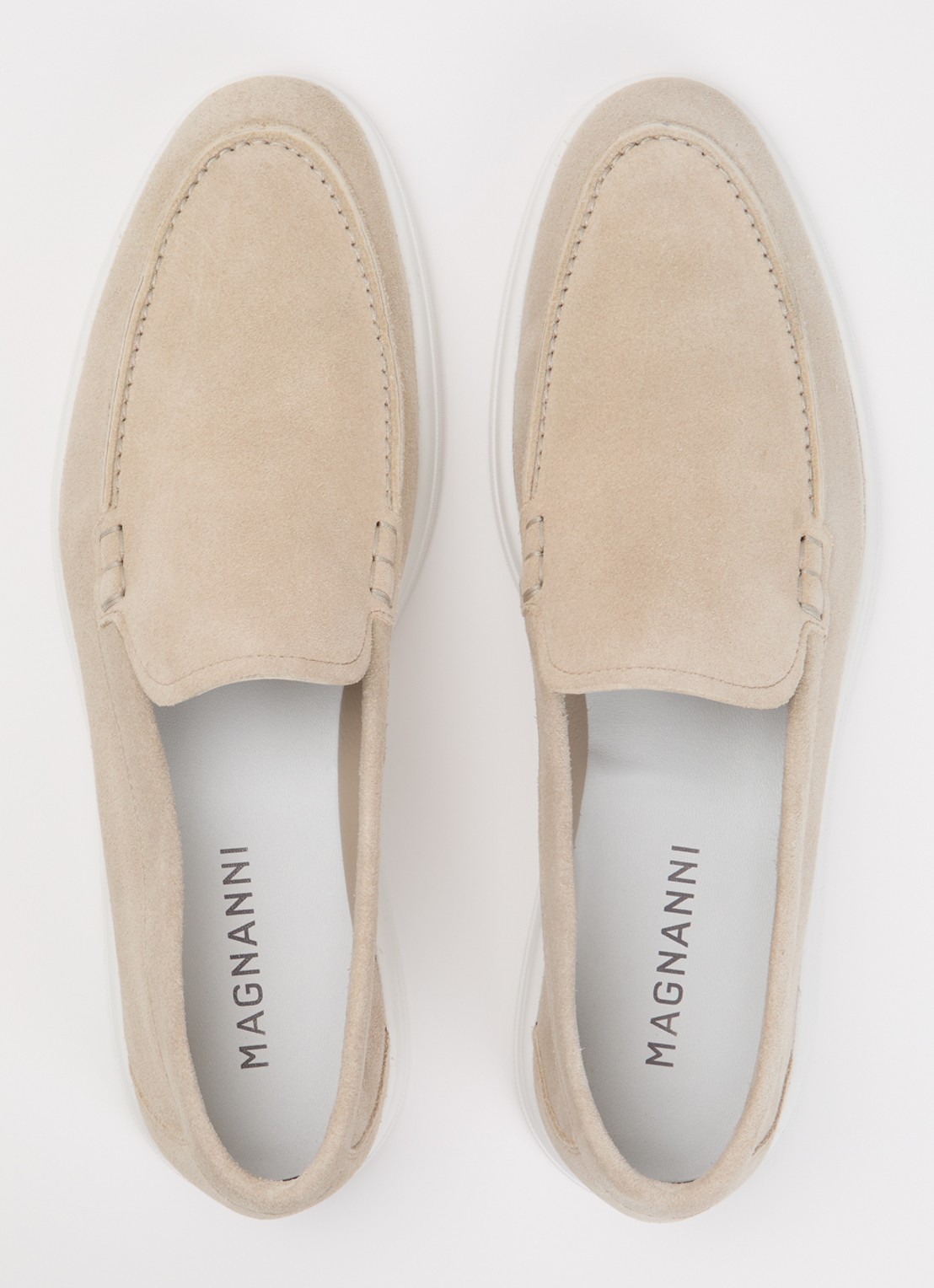 Magnanni Loafer van suède - detail 3 beige