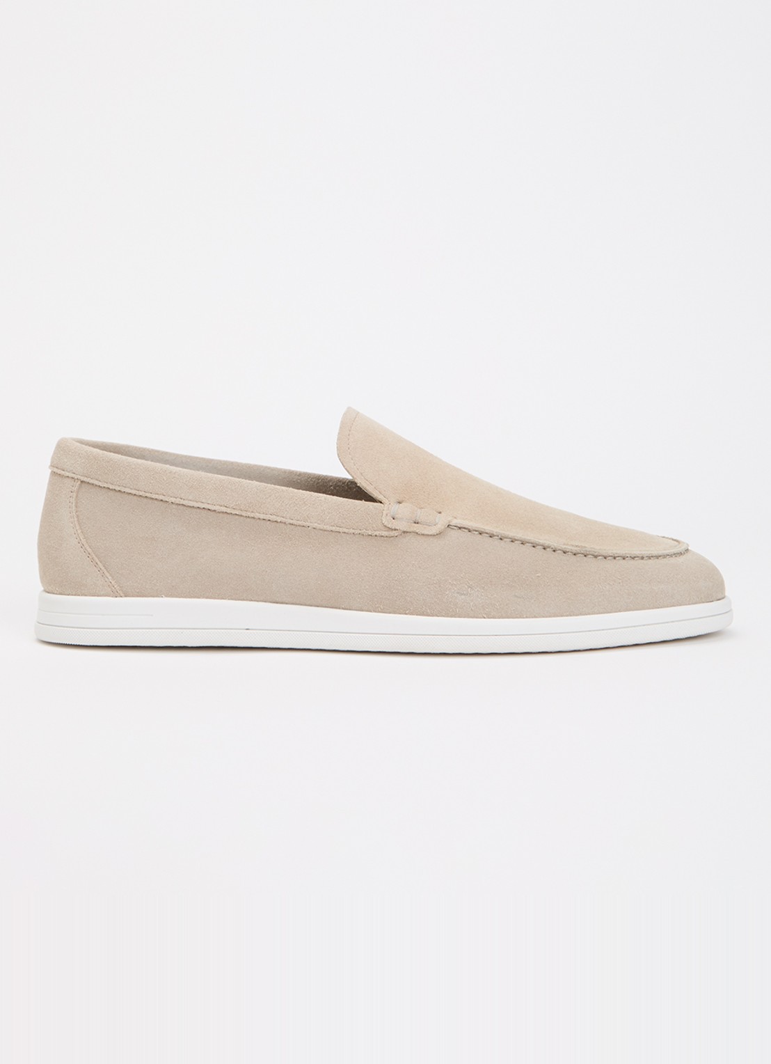 Magnanni Loafer van suède - voorkant beige