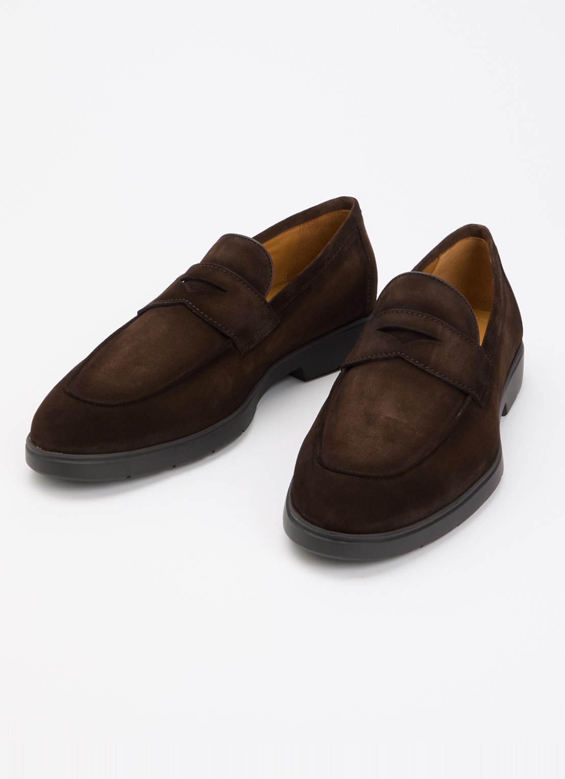 Magnanni Loafer van suède - detail donkerbruin