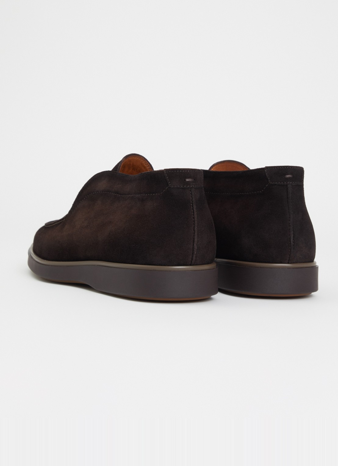 Magnanni Loafer van suède - achterkant 5 donkerbruin