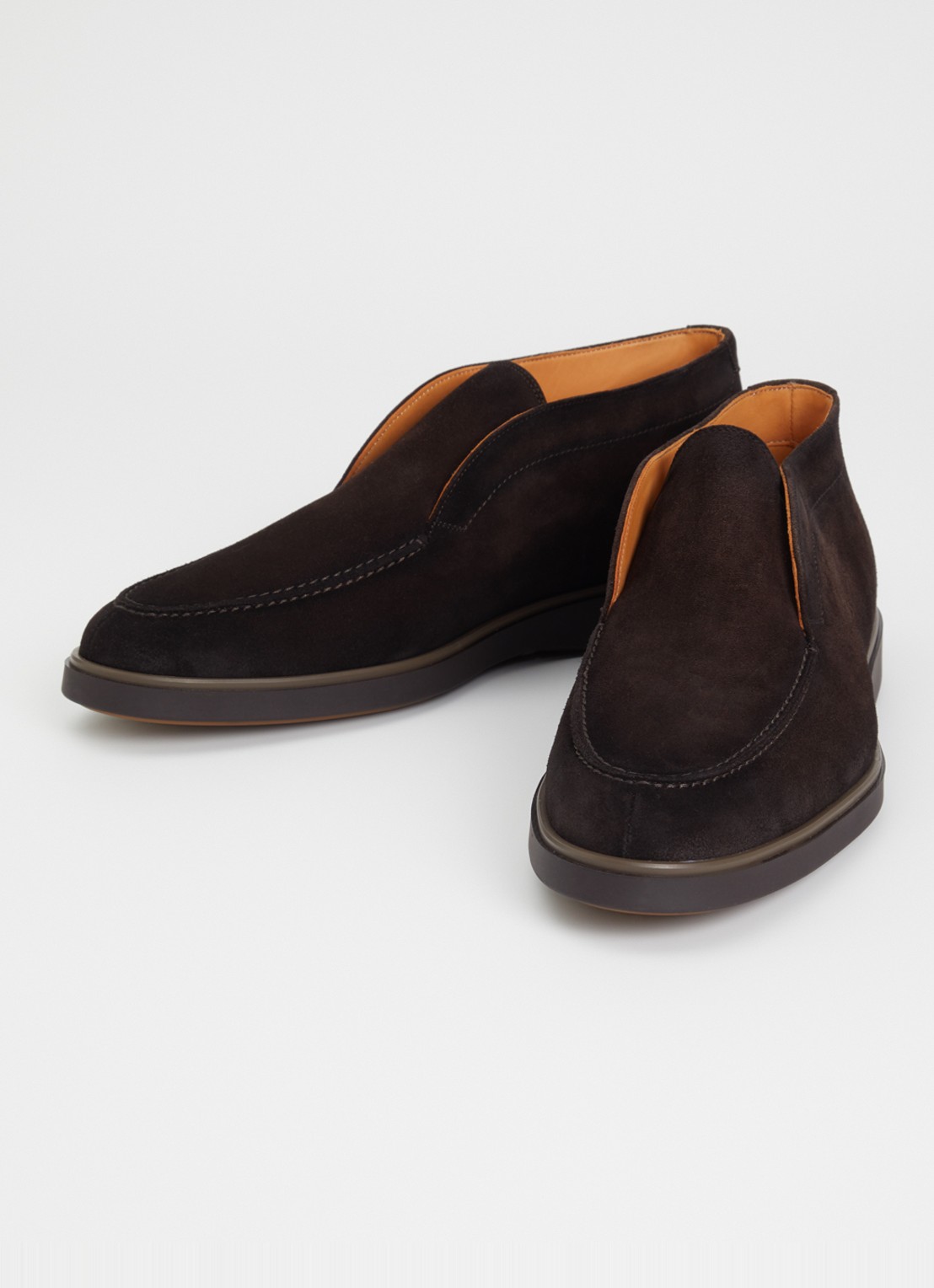 Magnanni Loafer van suède - detail donkerbruin