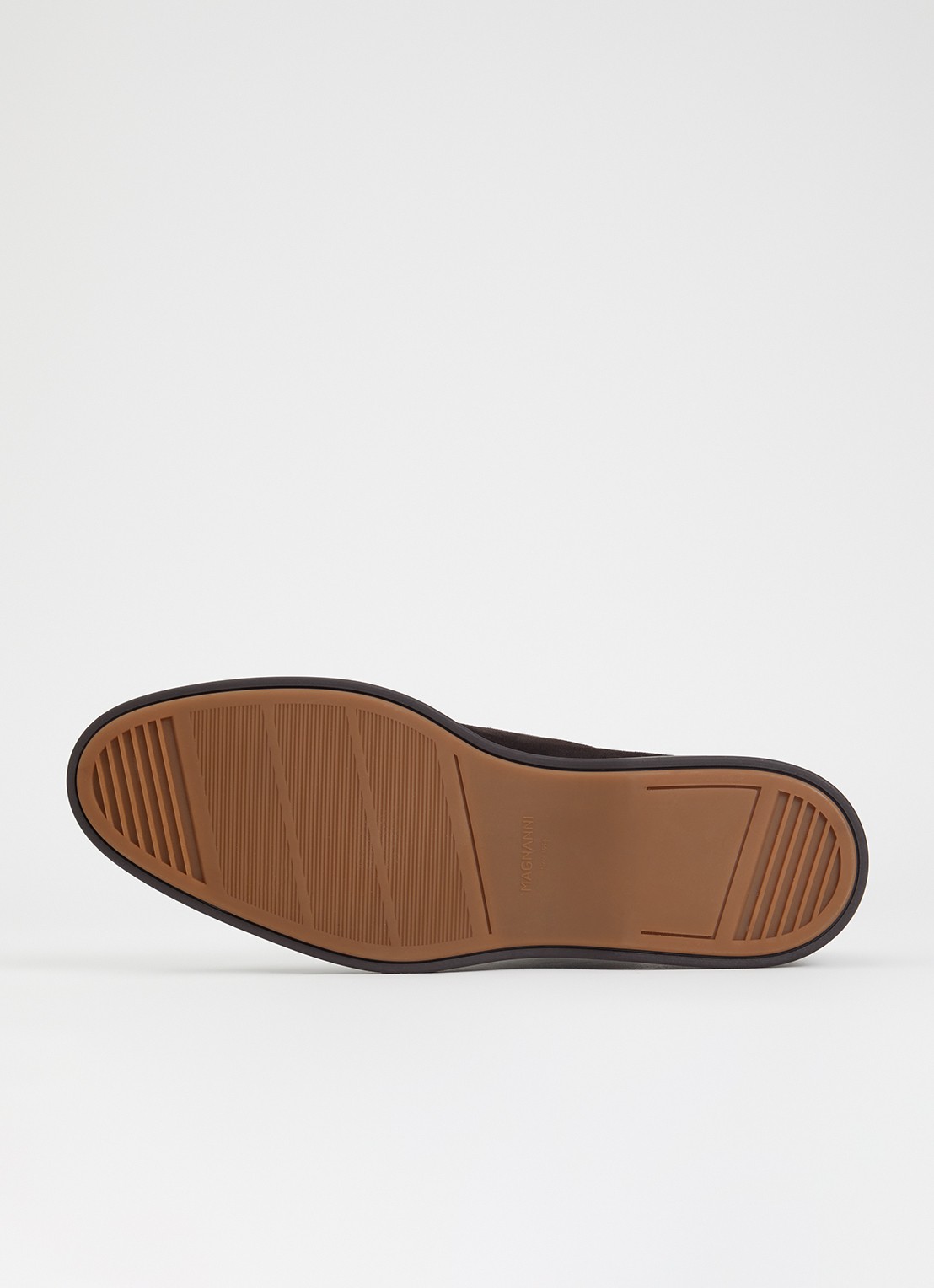Magnanni Loafer van suède - detail 3 donkerbruin