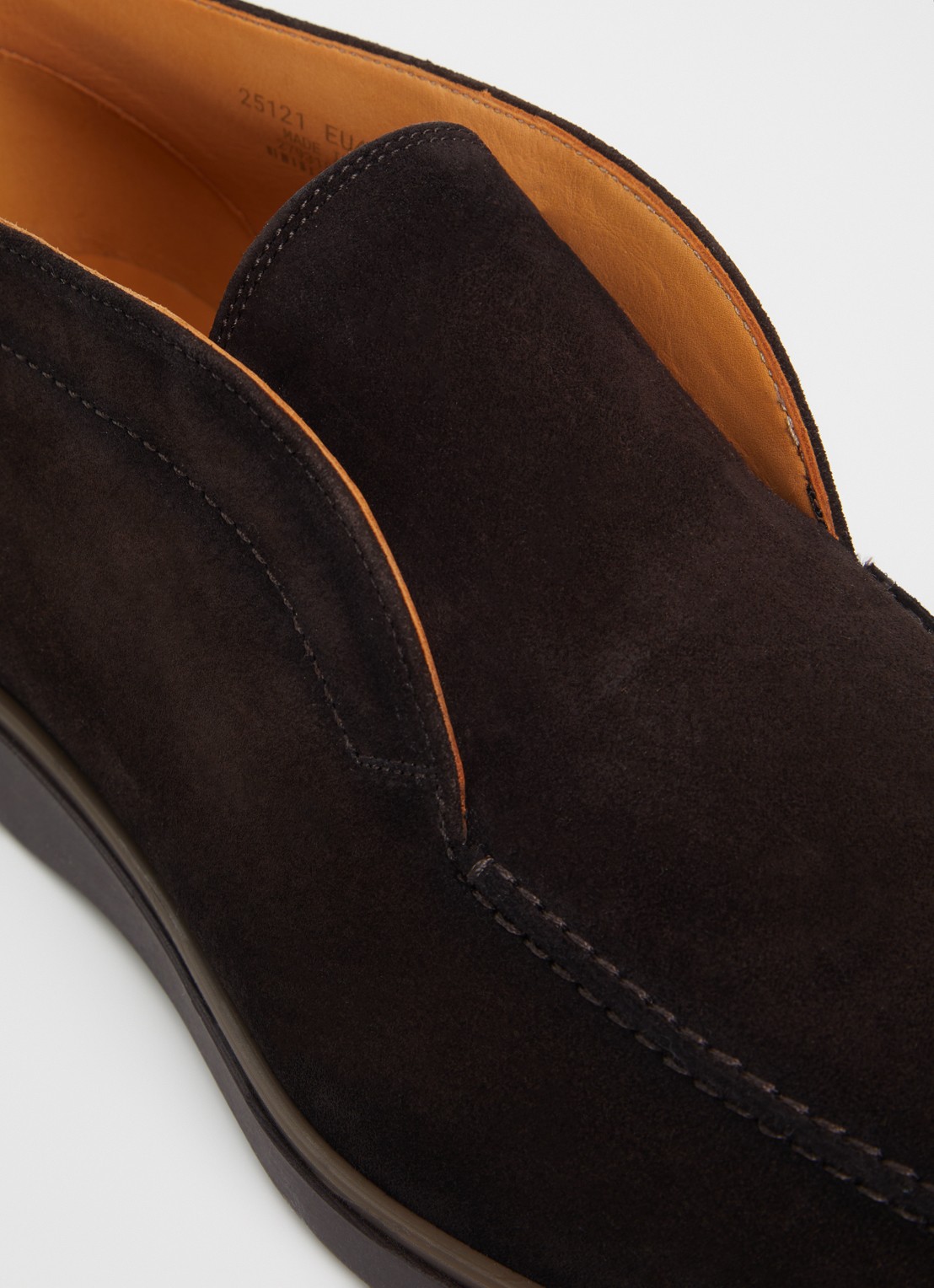 Magnanni Loafer van suède - detail 4 donkerbruin