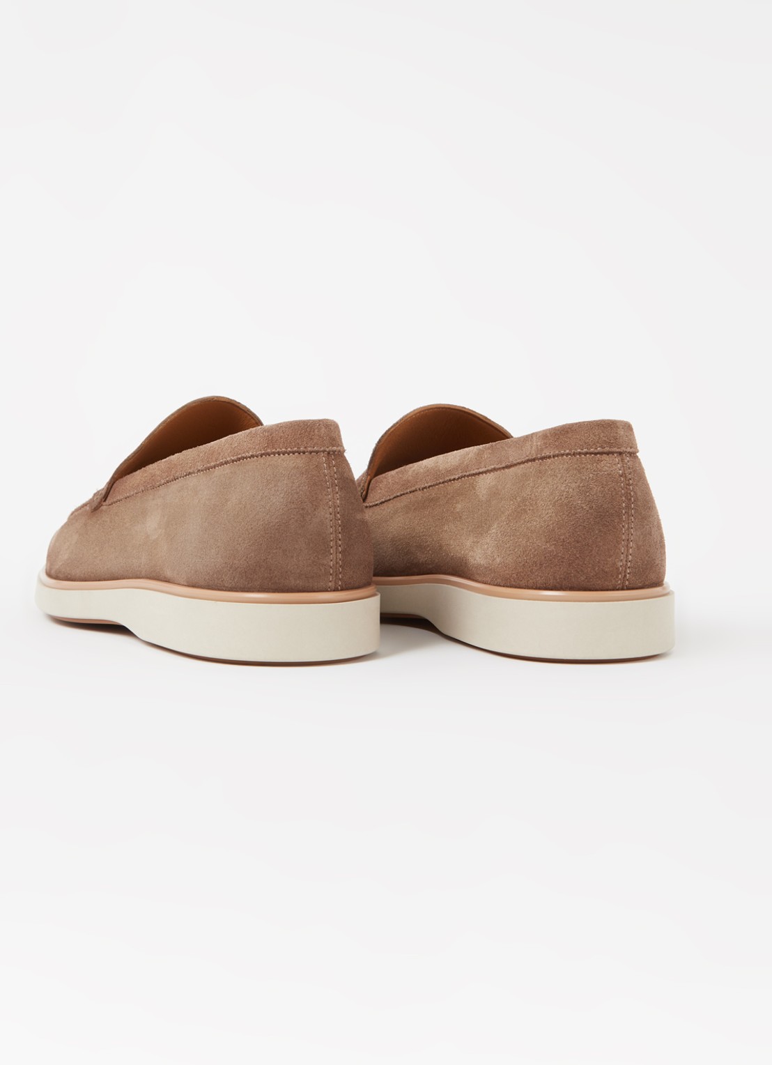 Magnanni Loafer van suède - detail 2 donkerbeige