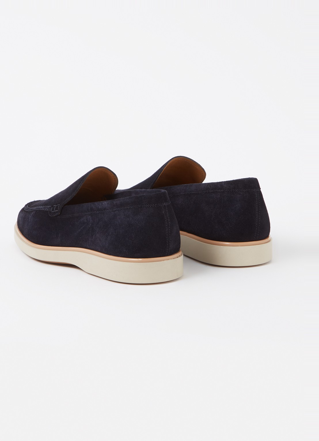 Magnanni Loafer van suède  - detail 2 donkerblauw