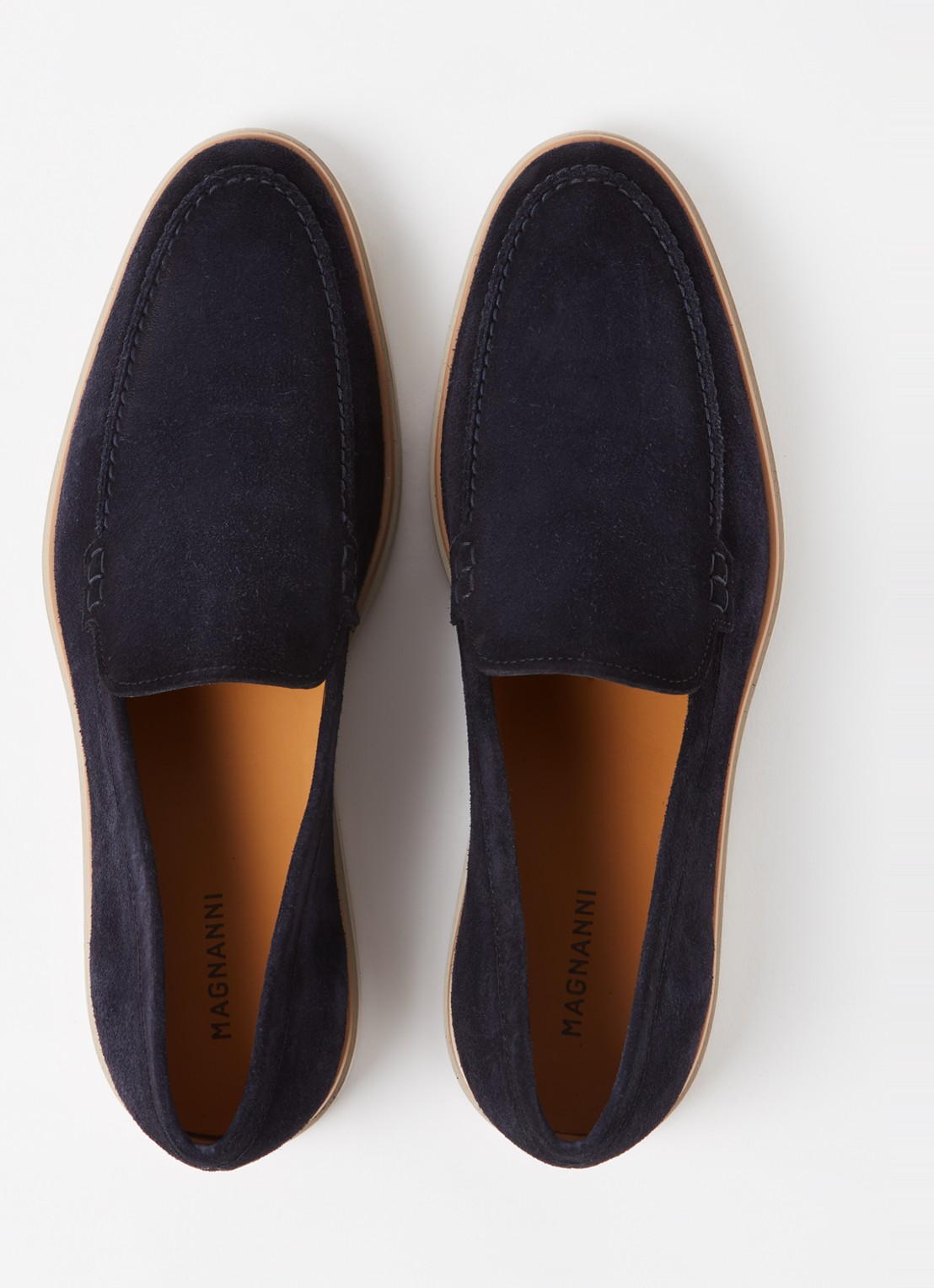 Magnanni Loafer van suède  - detail 3 donkerblauw