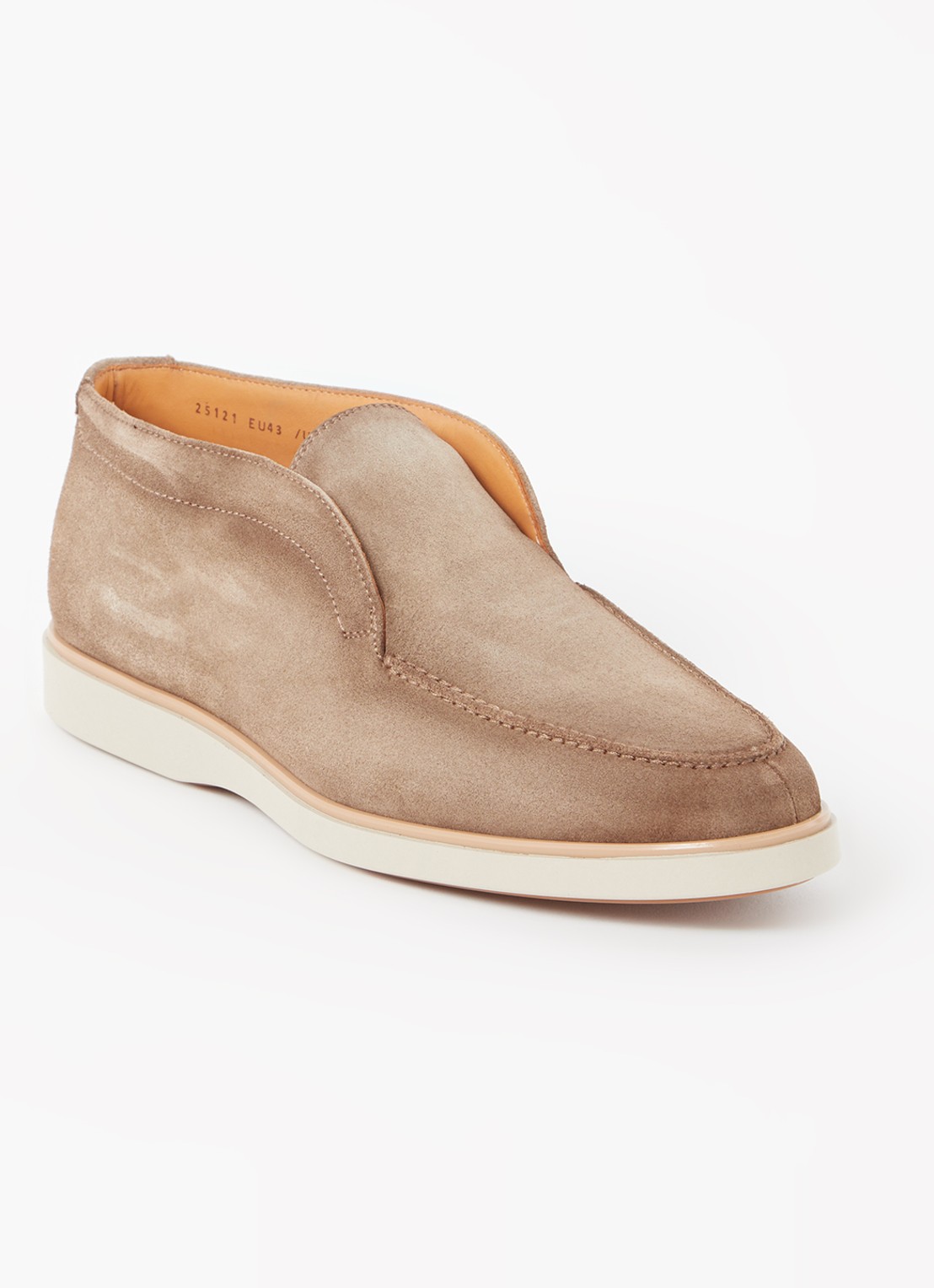 Magnanni Loafer van suède - voorkant donkerbeige
