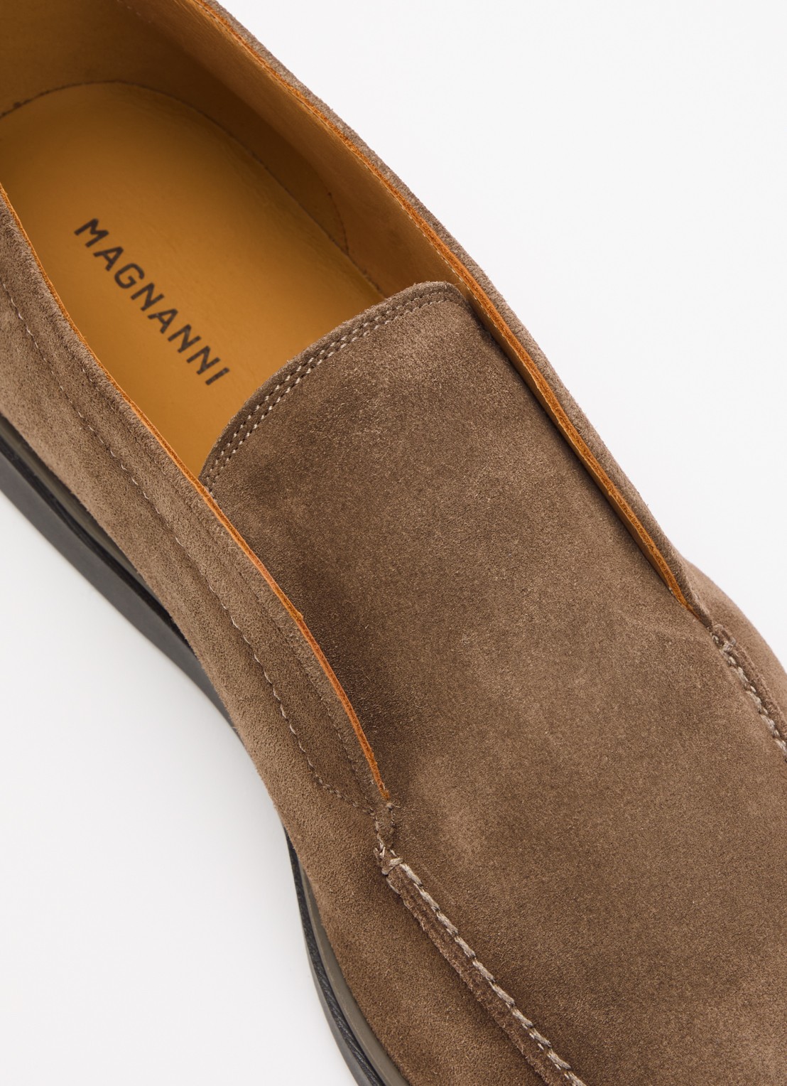 Magnanni Loda instapper van suède - detail 5 lichtbruin